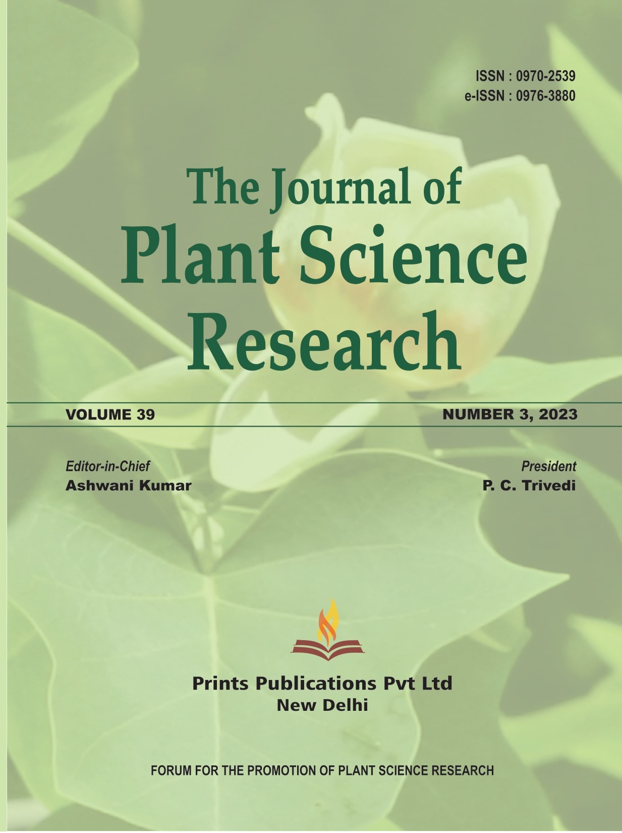 The Journal of Plant Science Research - A UGC Care-Listed Journal